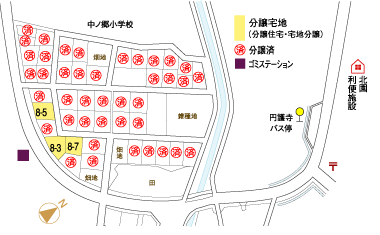 円護寺第１ブロック区画図